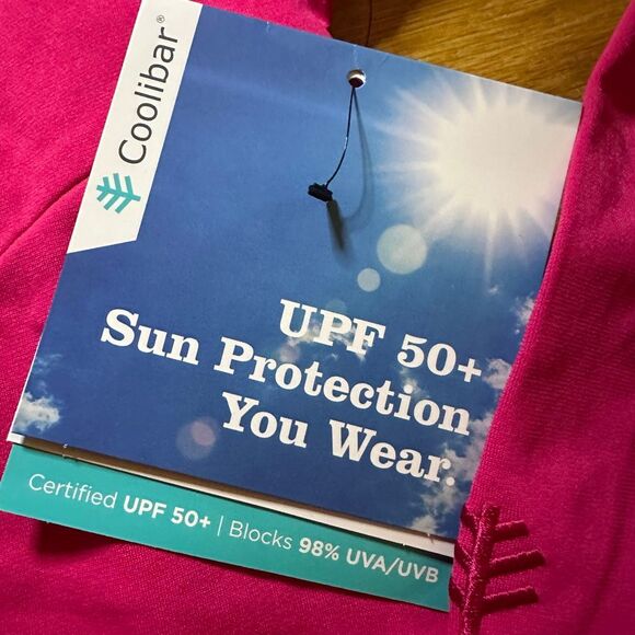 NWT Coolibar diamond swim cove jacket pink xl - Picture 2 of 9